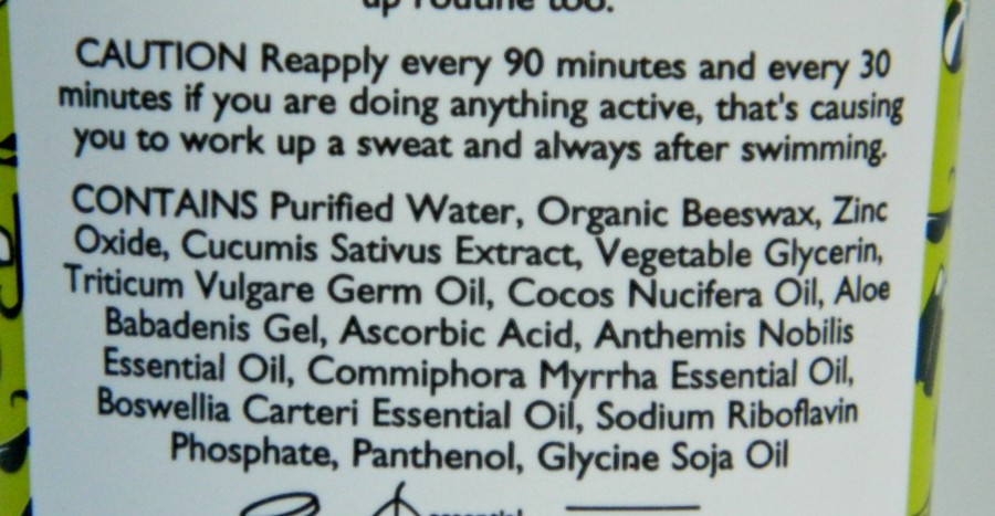 Aroma Magic Cucumber Sunscreen SPF 30 Ingredients